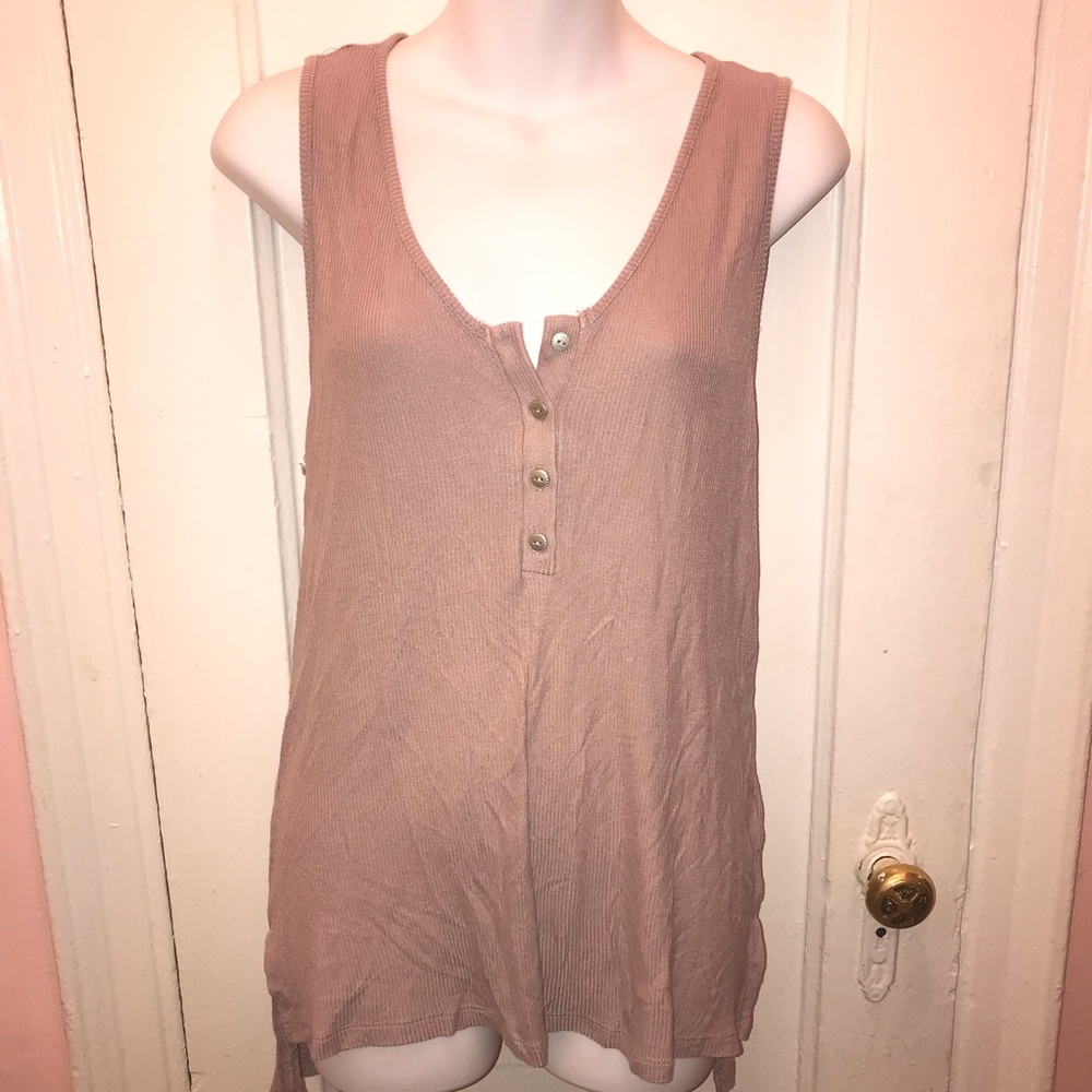 Charolette Russe • Ribbed Button Top • M